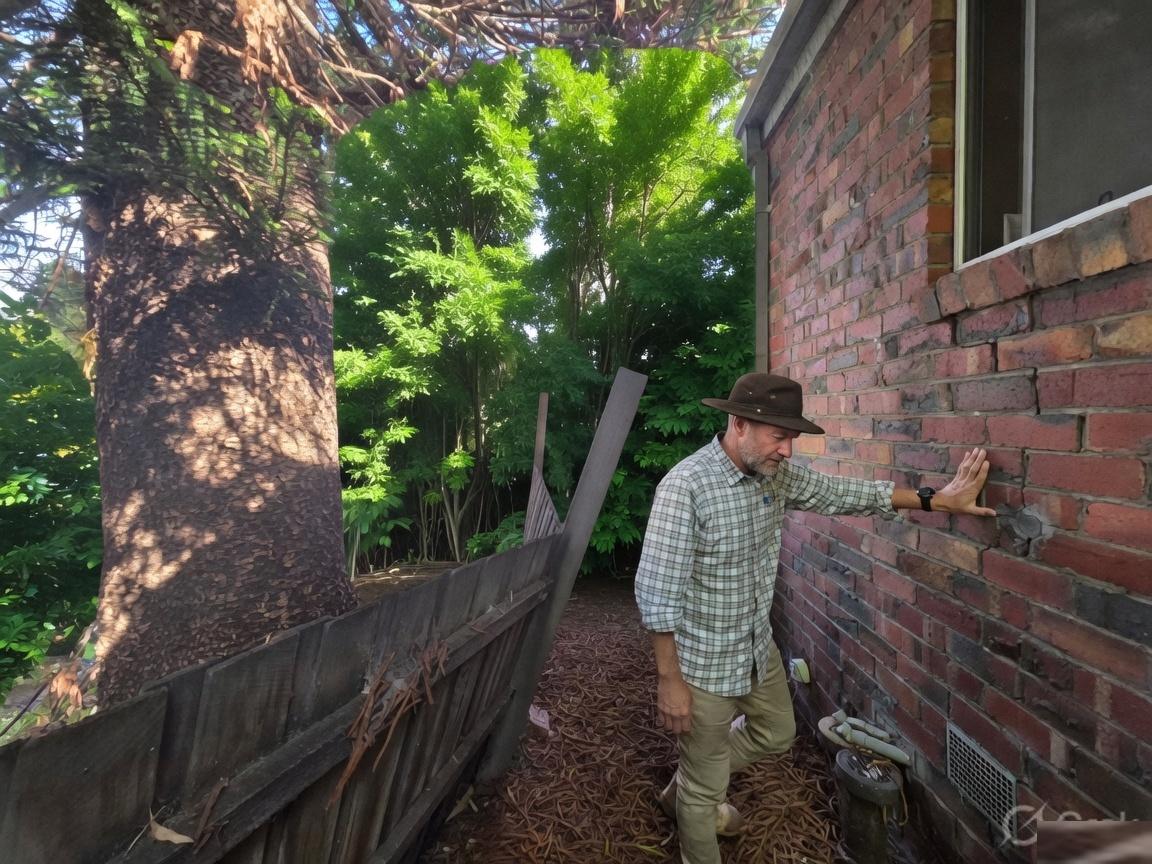 Inspecting a protected tree beside a knockdown-rebuild
